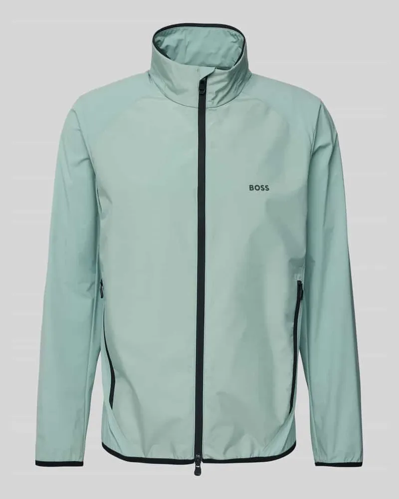 HUGO BOSS Softshell-Jacke mit Label-Print Modell 'Putt Mint