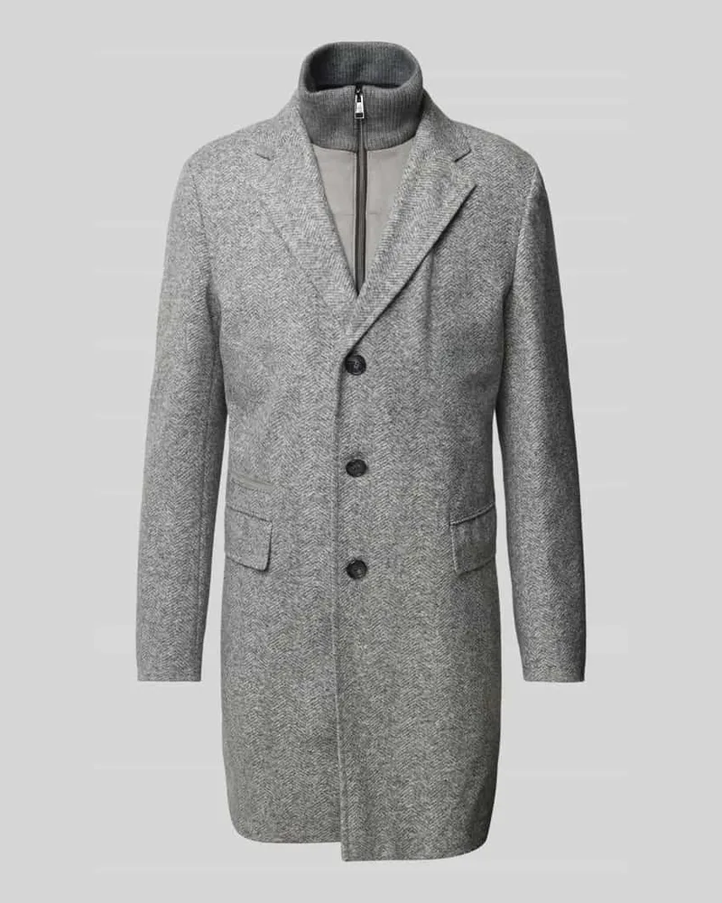 HUGO BOSS Mantel mit Rollkragen Modell 'Hyde Anthrazit