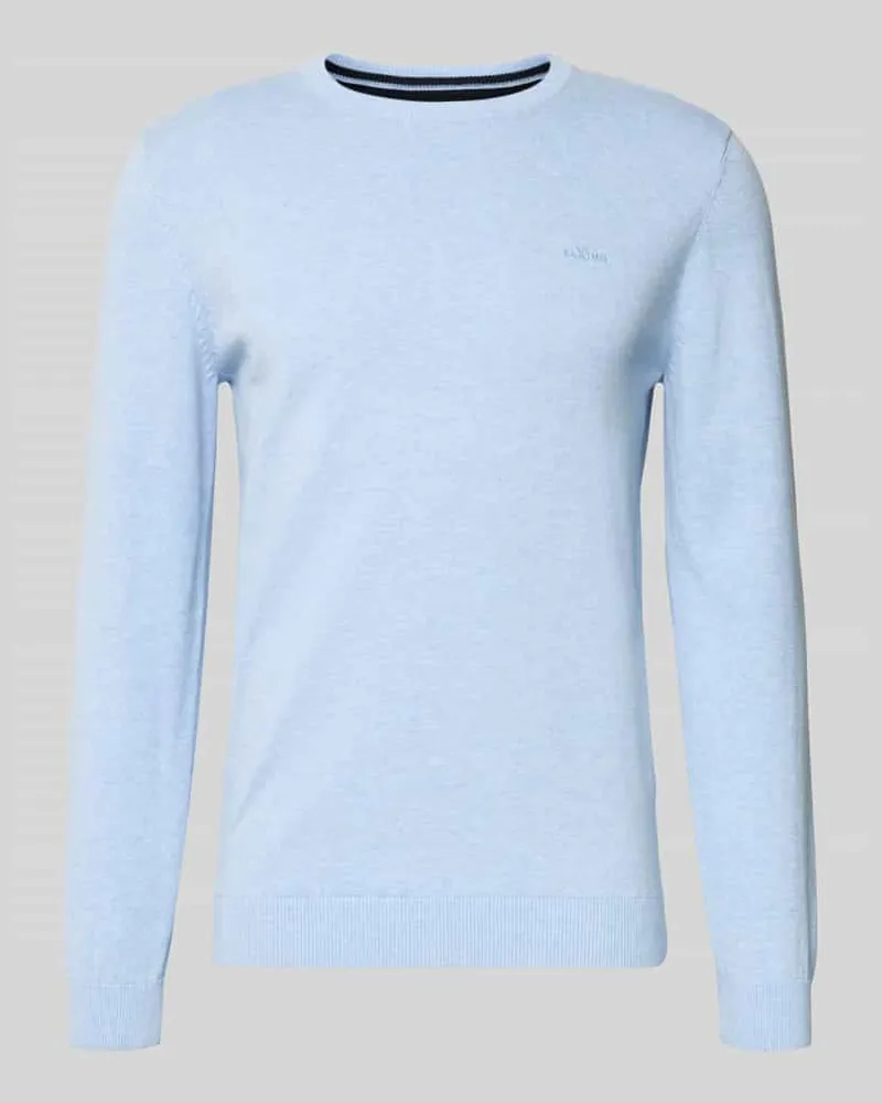 S.Oliver Regular Fit Pullover aus reiner Baumwolle Hellblau