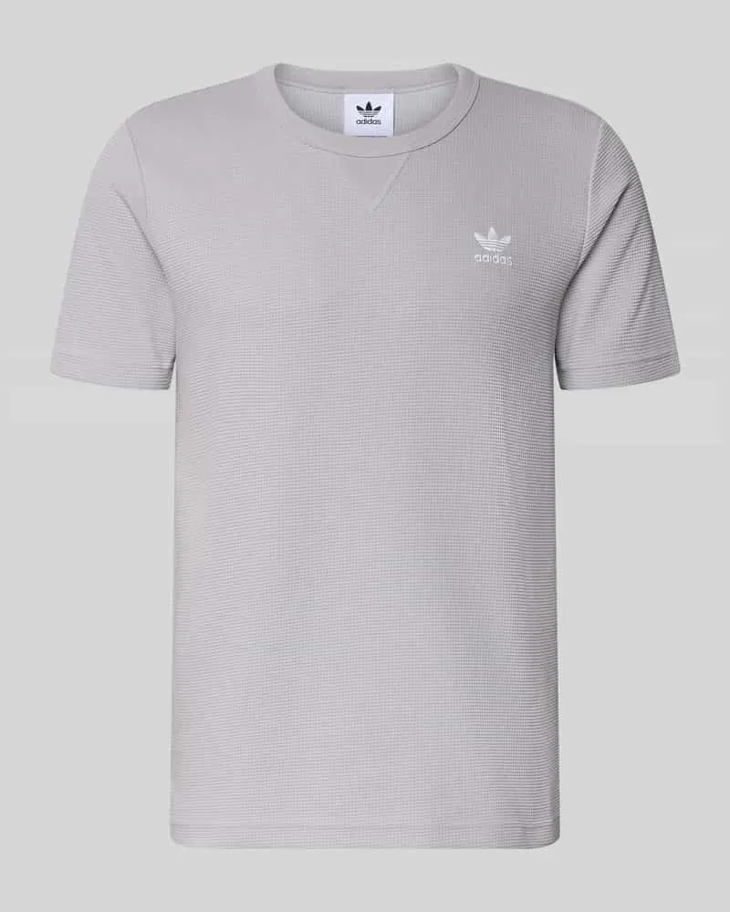 adidas Regular Fit T-Shirt mit Baumwoll-Anteil Hellgrau