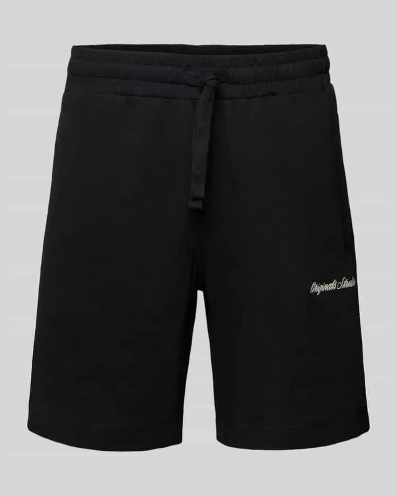 Jack & Jones Shorts mit Label-Stitching Modell 'KARL Black