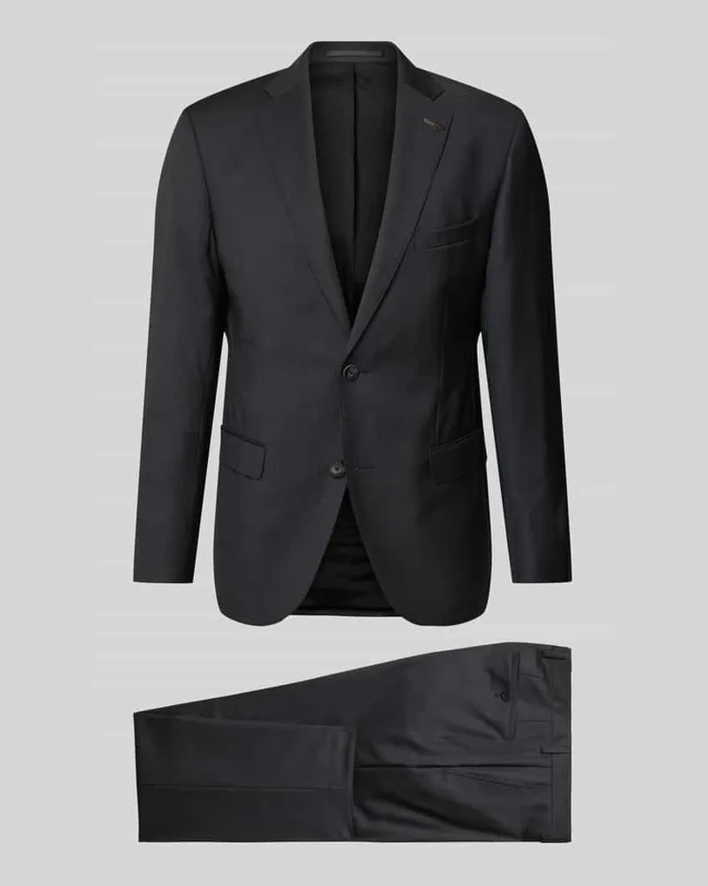 Roy Robson Anzug mit Reverskragen und Bügelfalten Anthrazit