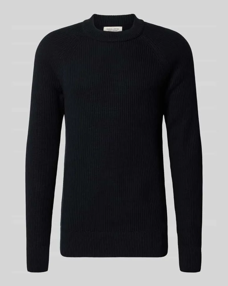 Casual Friday Strickpullover mit Rundhalsausschnitt Modell 'Kristian Marine