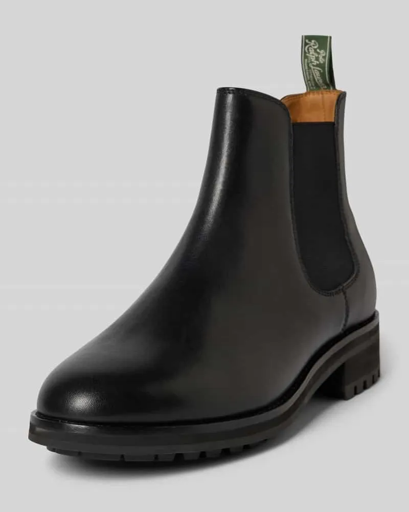 Ralph Lauren Chelsea Boots mit elastischem Einsatz Modell 'BRYSON Black