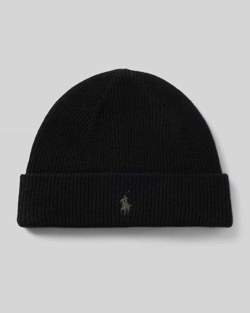 Ralph Lauren Mütze aus Kaschmir mit Logo-Stitching Black