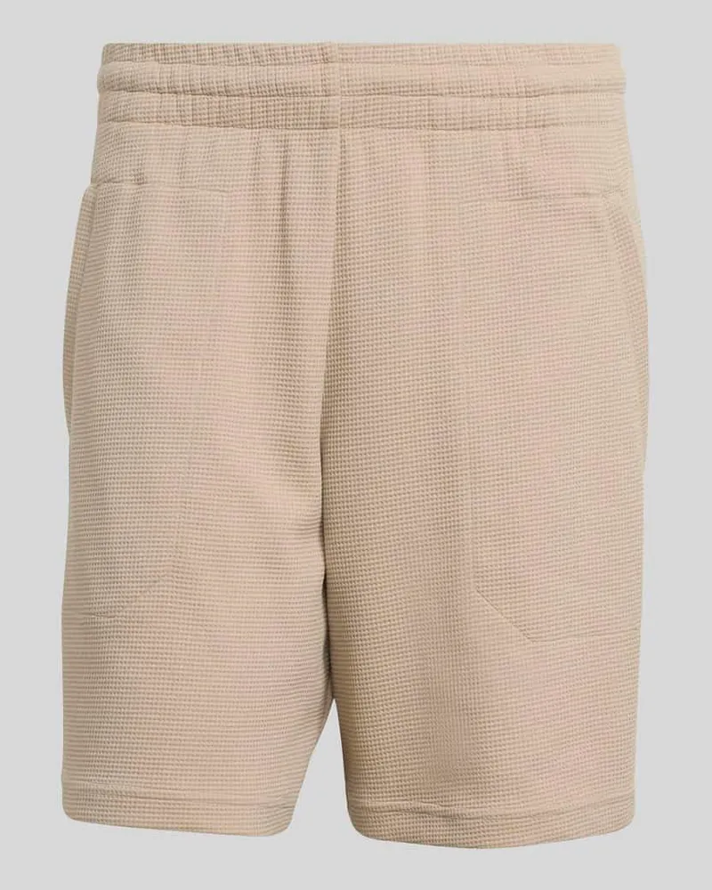 adidas Regular Fit Trainingsshorts mit elastischem Bund Beige