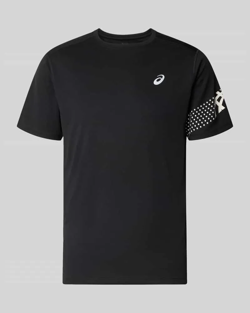 Asics Regular Fit T-Shirt mit Label-Print Modell 'ICON Black