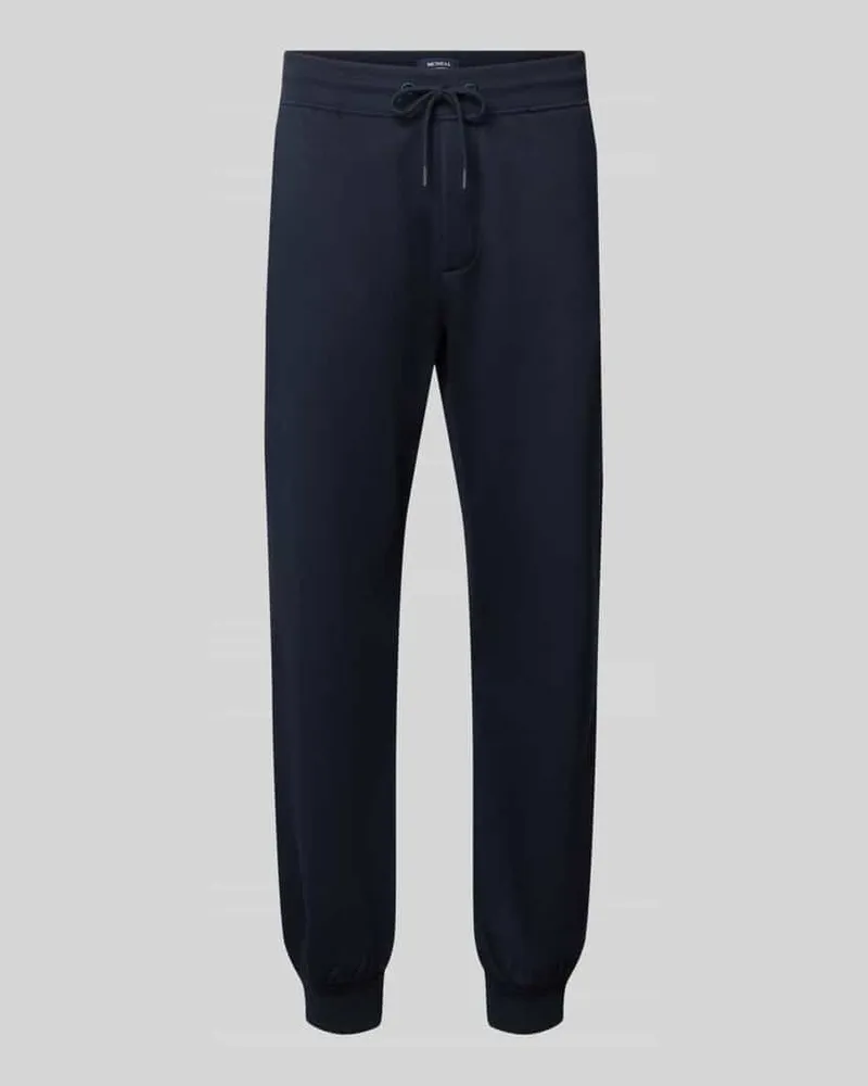 McNeal Straight Fit Jogginghose aus Baumwoll-Mix Dunkelblau