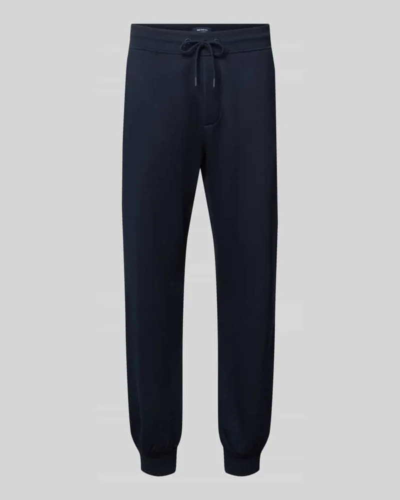 McNeal Straight Fit Jogginghose aus Baumwoll-Mix Dunkelblau
