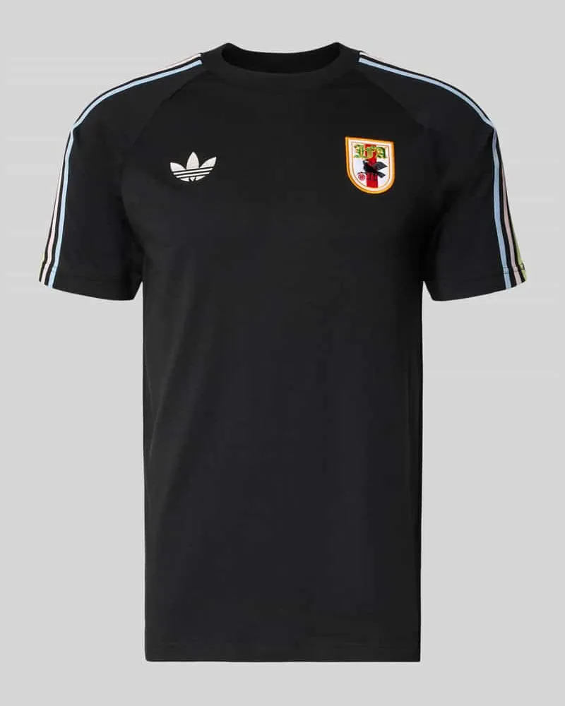 adidas Regular Fit T-Shirt aus Baumwoll-Mix mit JFA-Applikation Modell 'NOIR Black