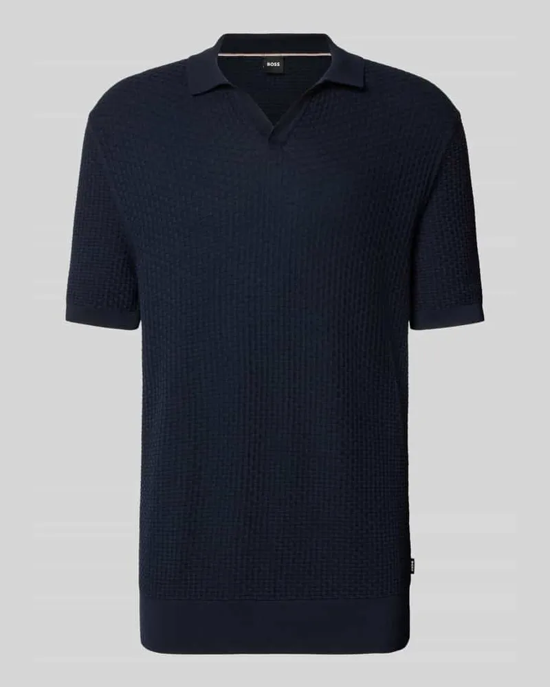 HUGO BOSS Regular Fit Poloshirt aus reiner Baumwolle Modell 'NATALO Marine