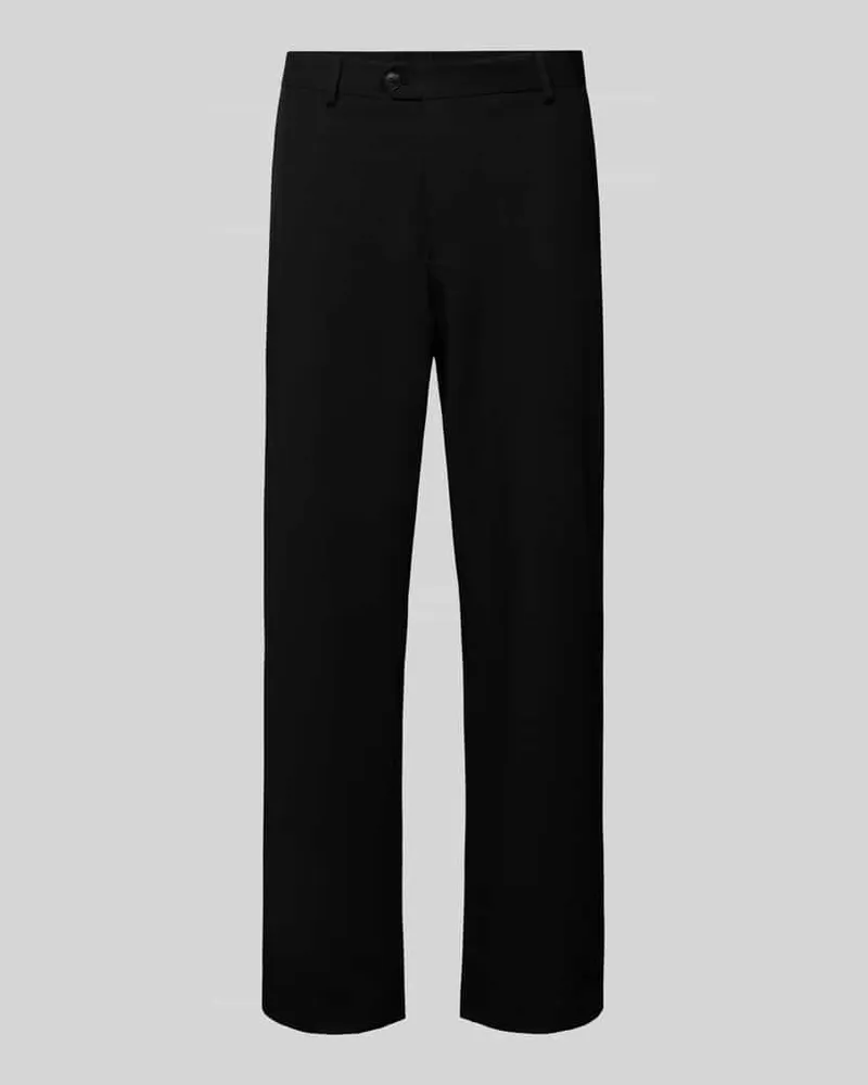 Selected Homme Loose Fit Anzughose mit Viskose-Anteil Modell 'LIAM Black