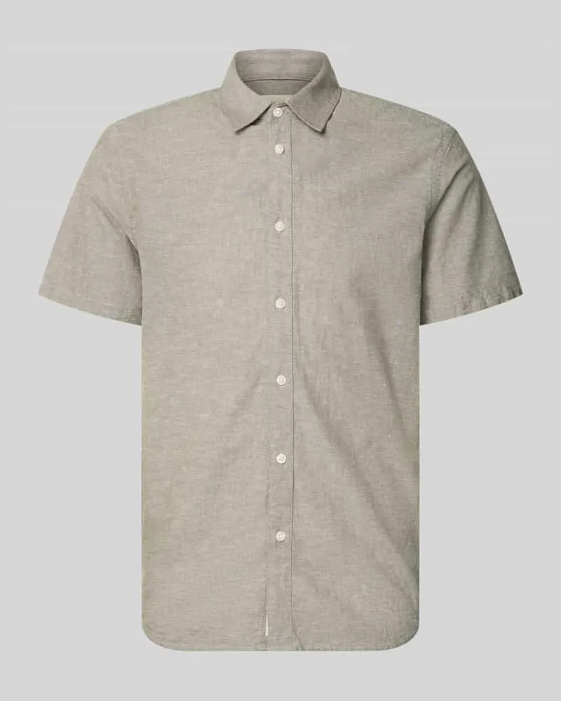 Blend Regular Fit Freizeithemd mit Kentkragen Modell 'ABAN Oliv