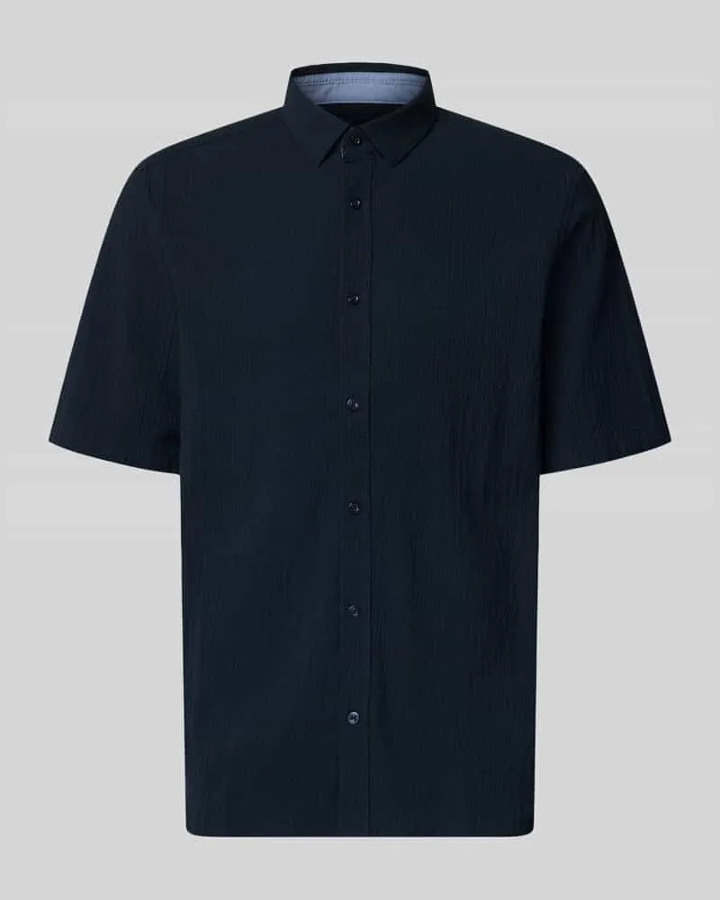 Tom Tailor Comfort Fit Freizeithemd aus Lyocell-Baumwoll-Mix Marine