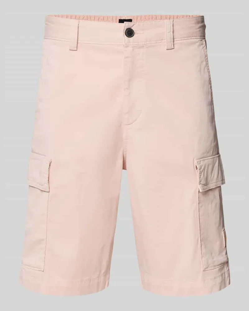 HUGO BOSS Relaxed Fit Cargoshorts aus Baumwoll-Mix Modell 'SISLA Rosa