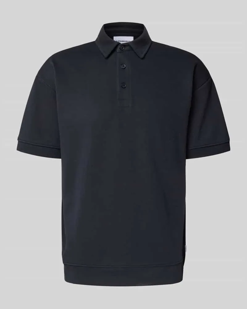 Lindbergh Oversized Poloshirt mit Polokragen und Label-Detail 