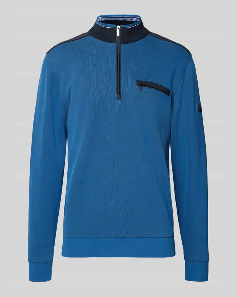 Bugatti Sweatshirt mit Stehkragen Modell 'Selanik Royal