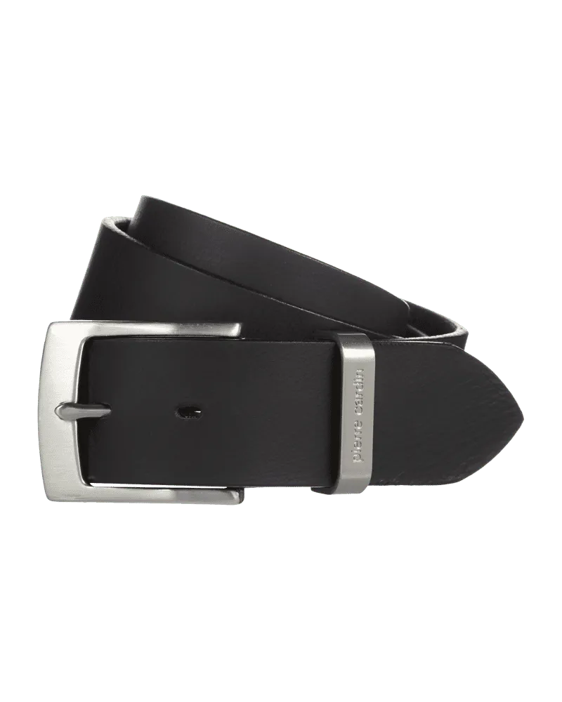 Pierre Cardin Ledergürtel mit Dornschließe Black