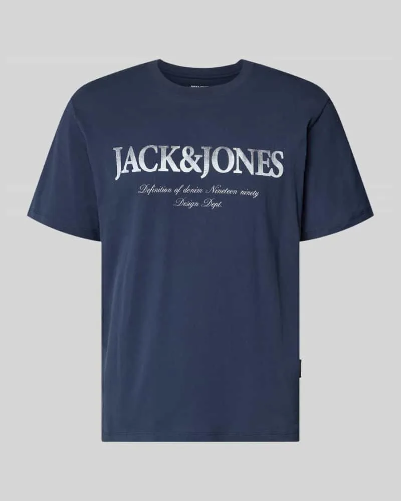 Jack & Jones T-Shirt aus Baumwolle Modell 'DEVIN Marine
