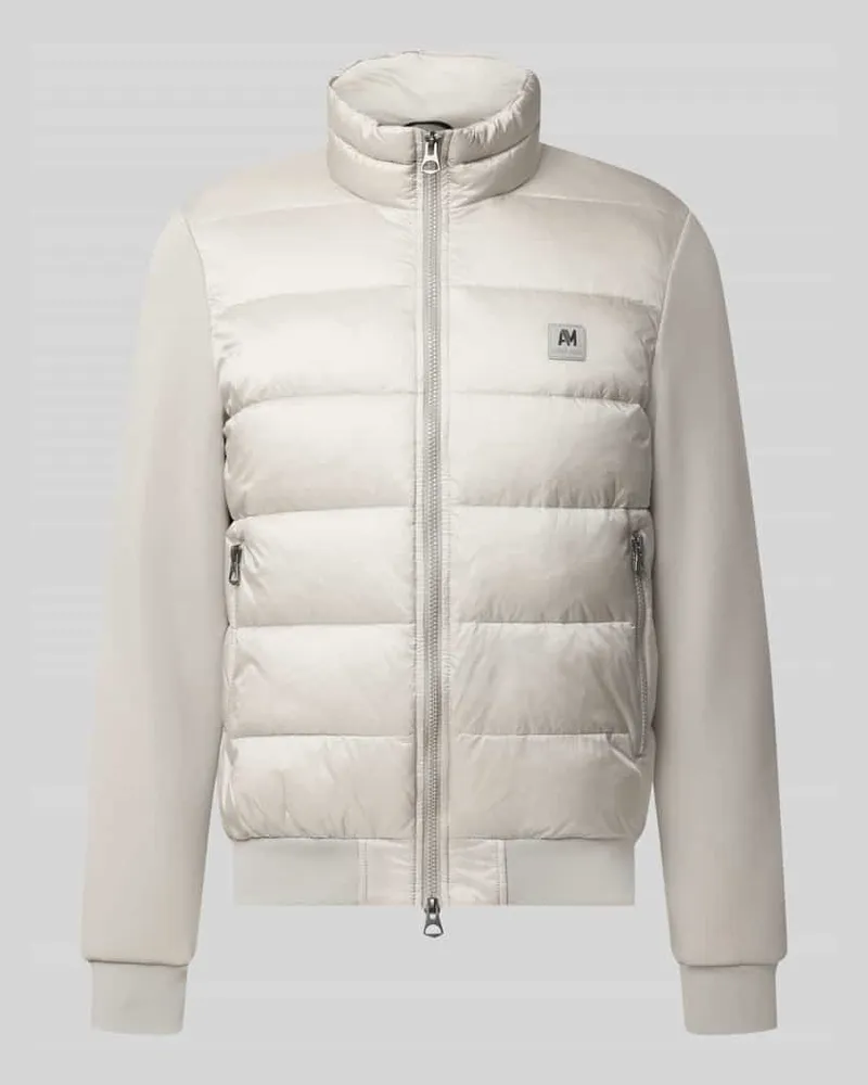 Antony Morato Jacke mit Label-Patch und Stehkragen Kitt