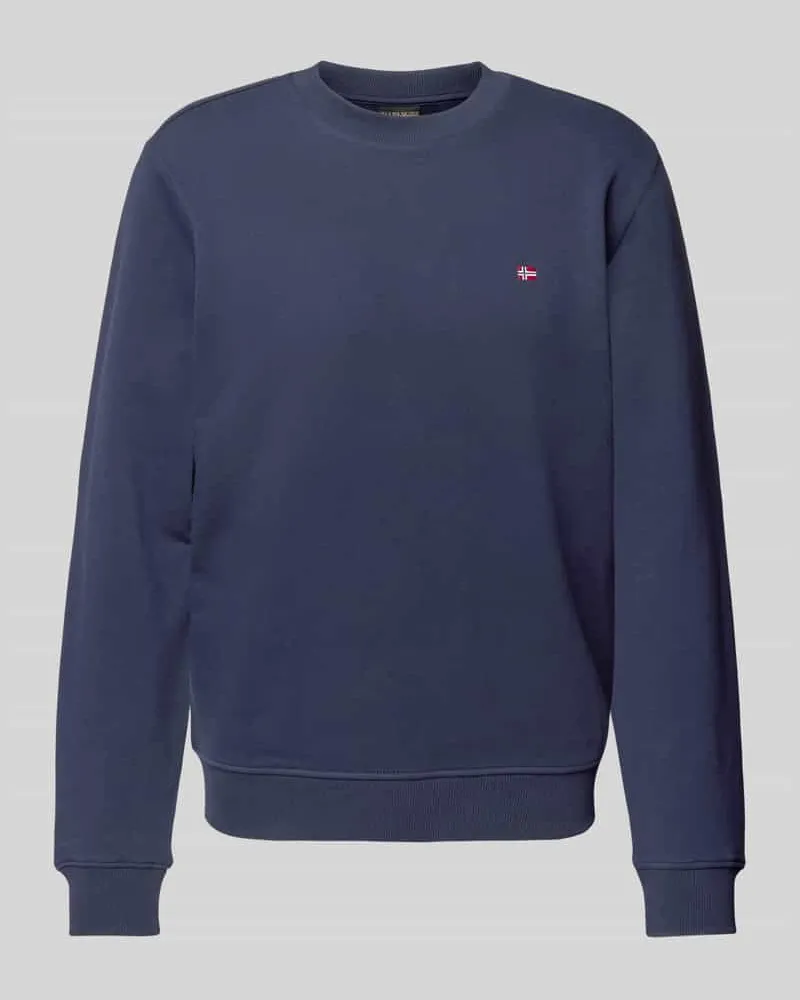 Napapijri Sweatshirt mit Logo-Stitching Modell 'BALIS Marine