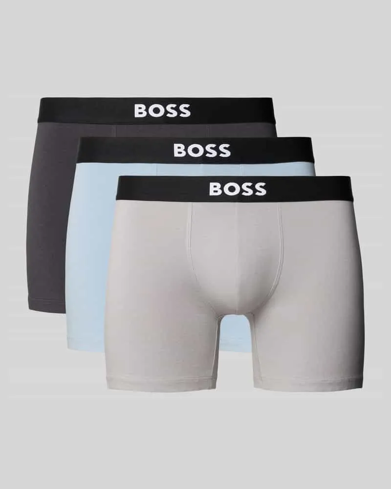HUGO BOSS Regular Fit Trunks aus Baumwoll-Elasthan-Mix im 3er-Pack 