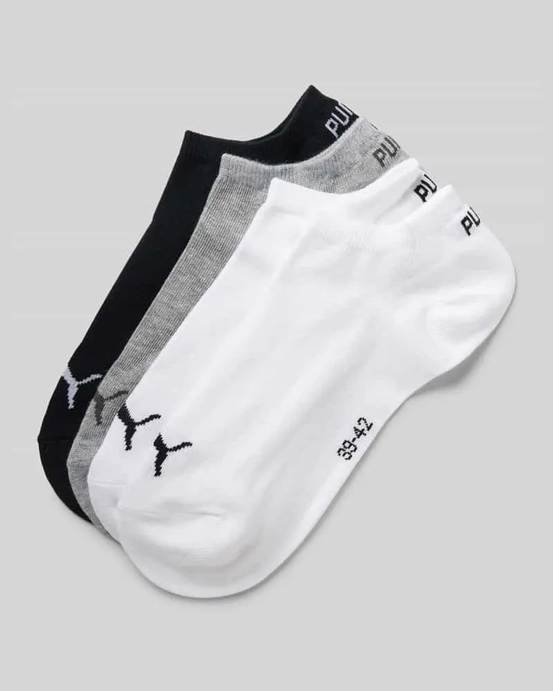 Puma Sneakersocken mit Logo im 4er-Pack Hellgrau