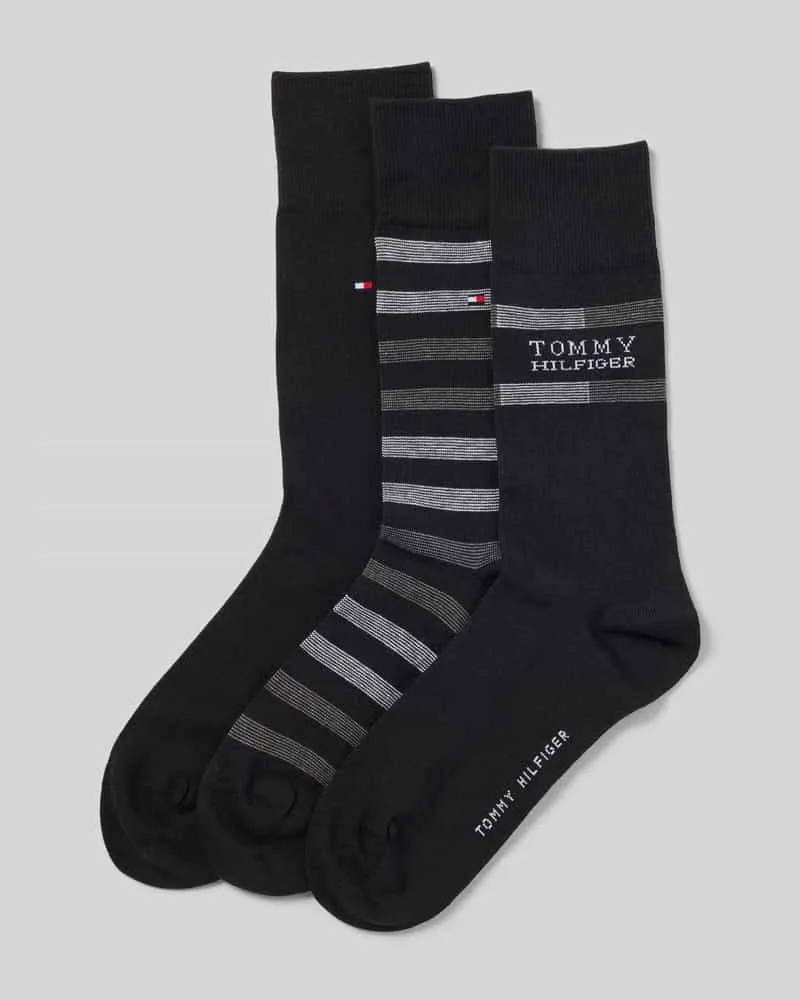 Tommy Hilfiger Socken aus Baumwoll-Mix im 3er-Pack Black