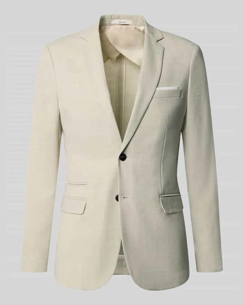 Selected Homme Slim Fit Anzugsakko mit Woll-Anteil Modell 'SLIM-OASIS Offwhite