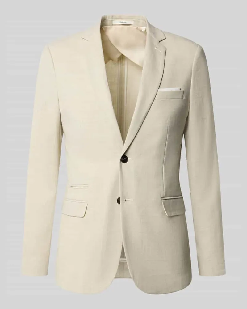 Selected Homme Slim Fit Anzugsakko mit Woll-Anteil Modell 'SLIM-OASIS Offwhite