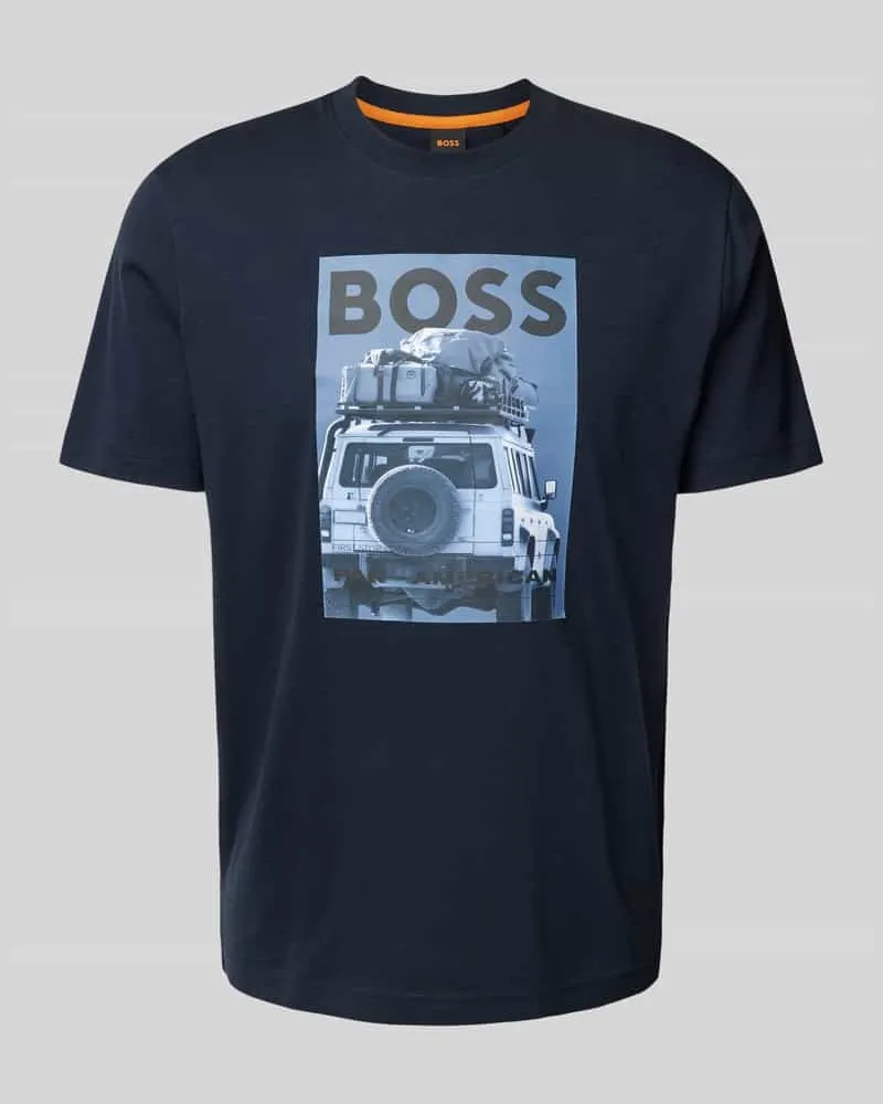 HUGO BOSS T-Shirt mit Label- und Motiv-Print Modell 'mextour 