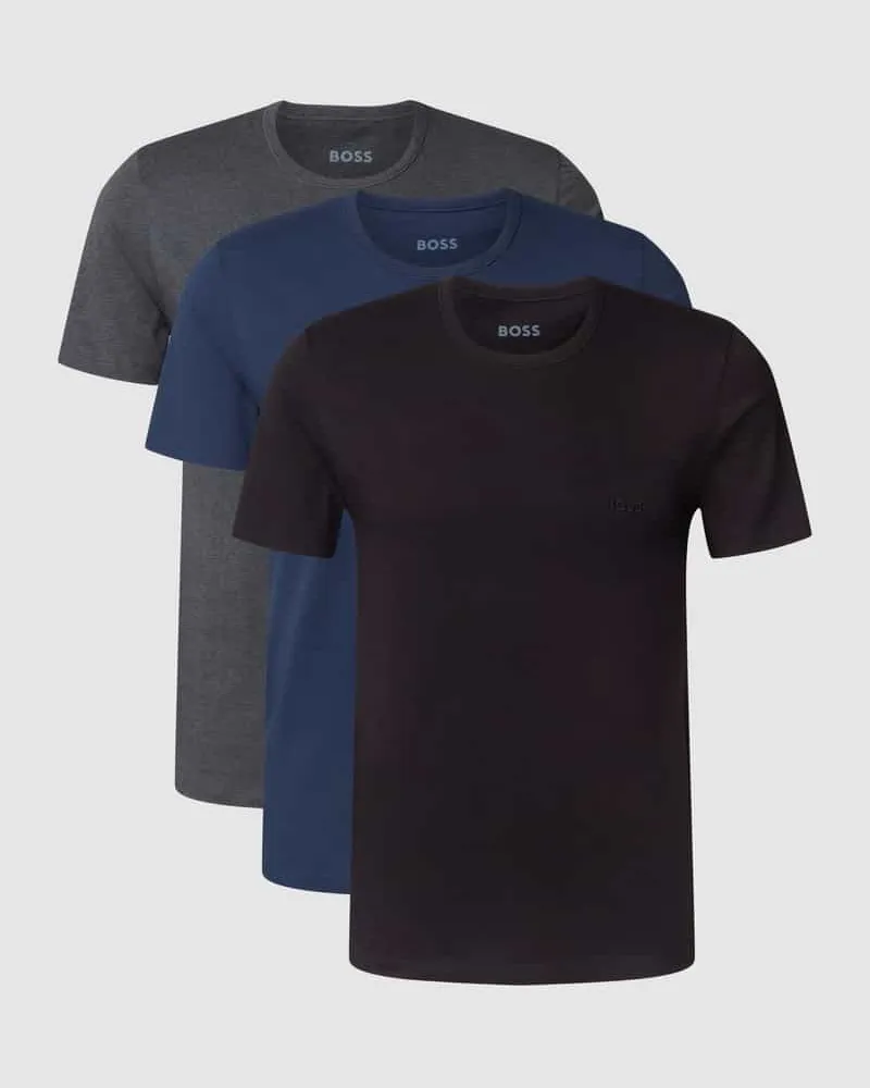 HUGO BOSS T-Shirt mit Label-Stitching im 3er-Pack Modell 'Classic 