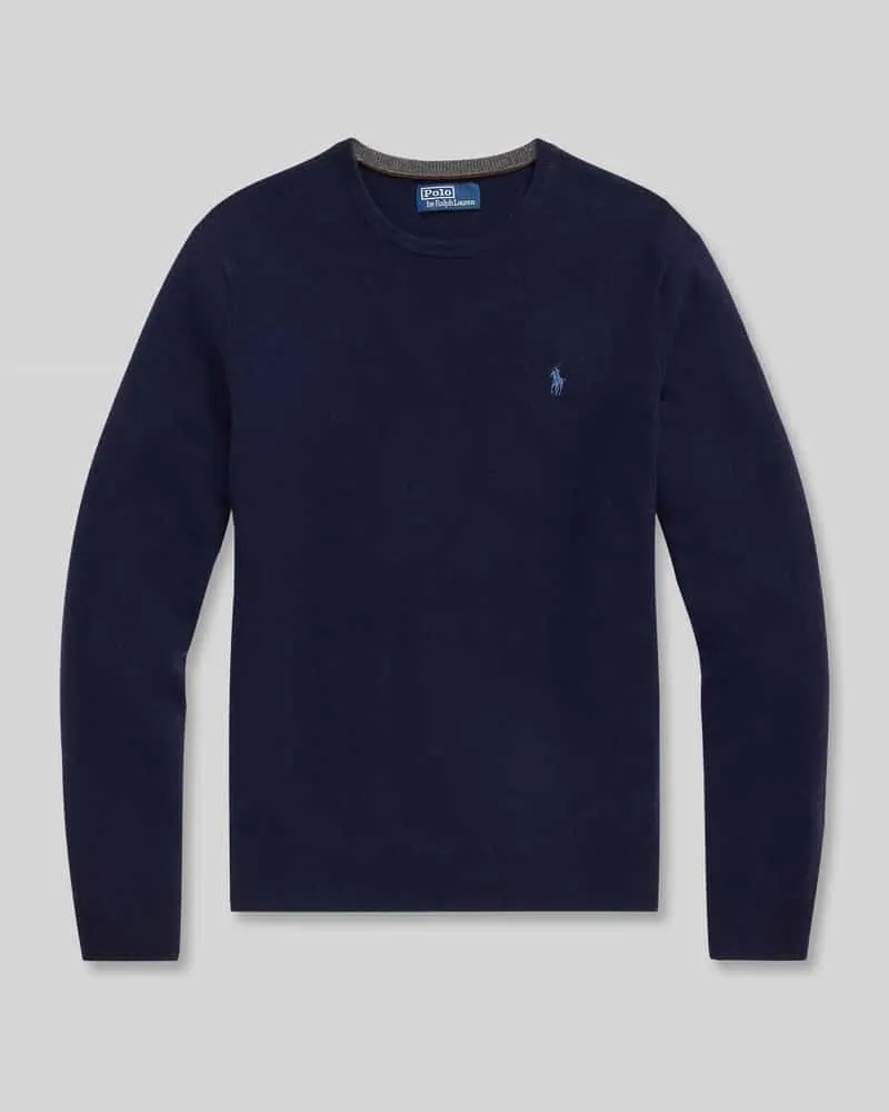 Ralph Lauren Regular Fit Pullover aus reiner Wolle Marine
