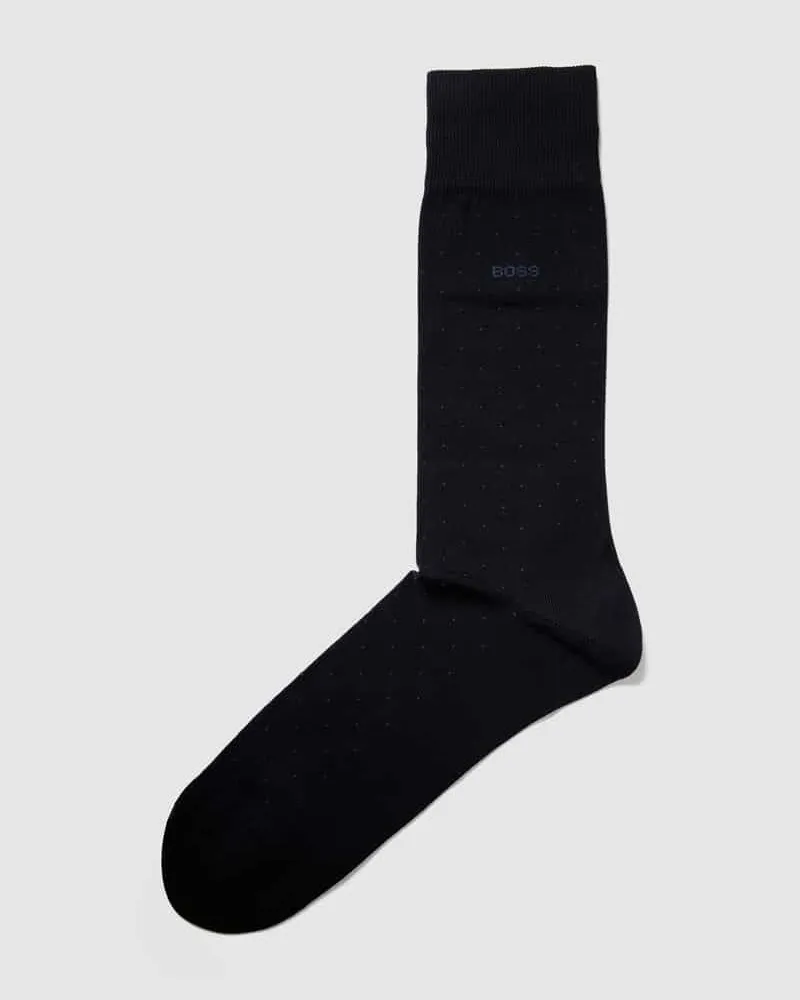 HUGO BOSS Socken mit Allover-Muster Modell 'George Dots Dunkelblau