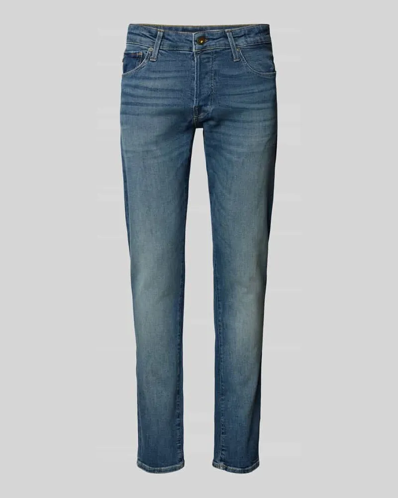 Jack & Jones Slim Fit Jeans im 5-Pocket-Design Modell 'GLENN Jeansblau