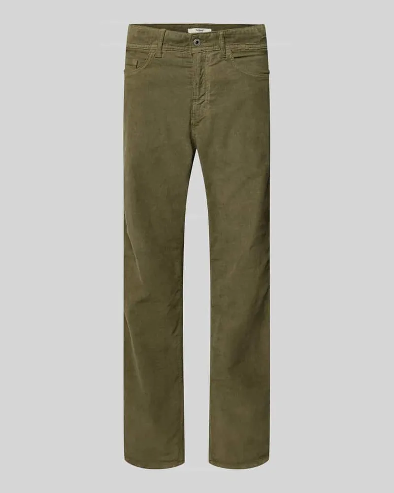 Pepe Jeans Slim Fit Cordhose aus Baumwoll-Mix Oliv