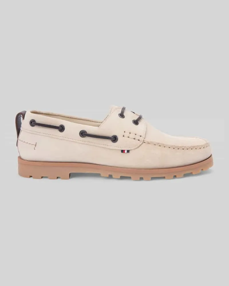 Tommy Hilfiger Loafer aus echtem Leder Beige