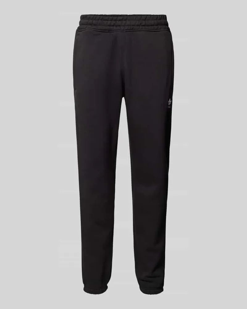 adidas Tapered Fit Sweatpants mit Label-Stitching Black