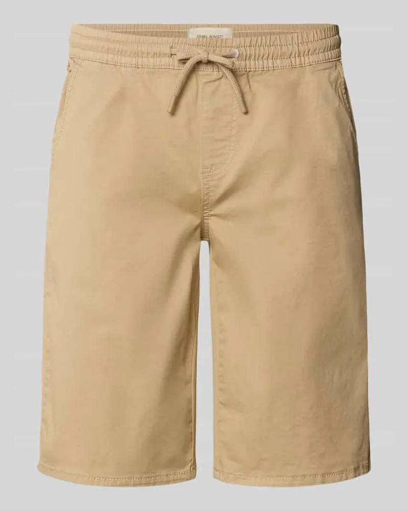 Blend Regular Fit Shorts mit elastischem Bund Modell 'MARCO Beige