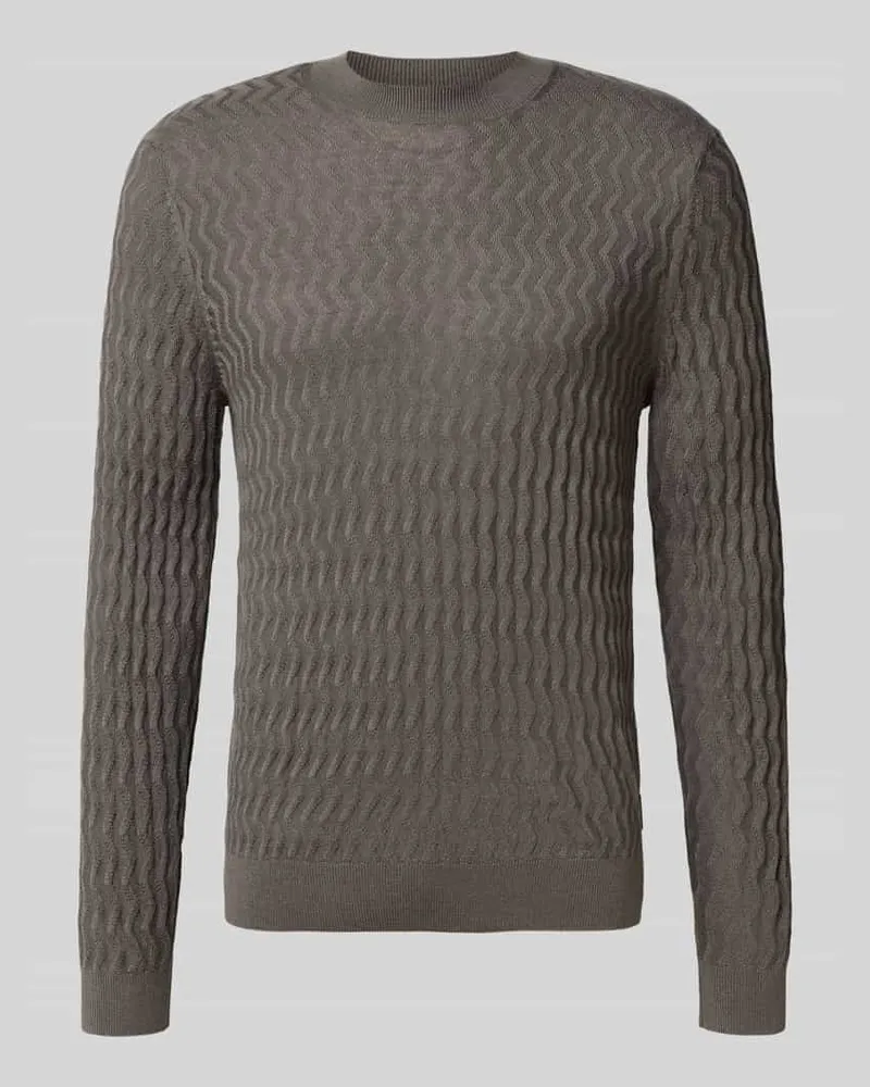 Armani Exchange Wollpullover mit Strukturmuster 