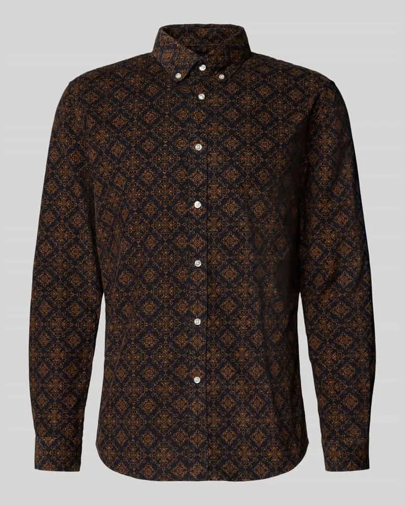 McNeal Slim Fit Freizeithemd mit Button-Down-Kragen 