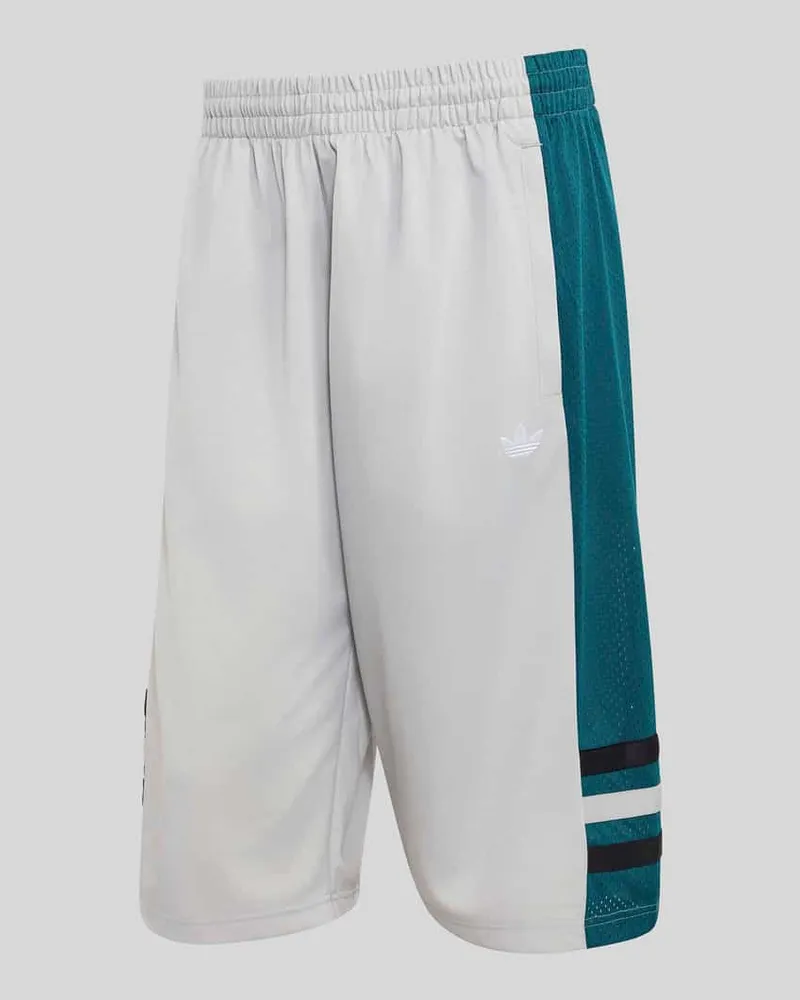 adidas Loose Fit Sweatshorts mit Logo-Stitching Hellgrau