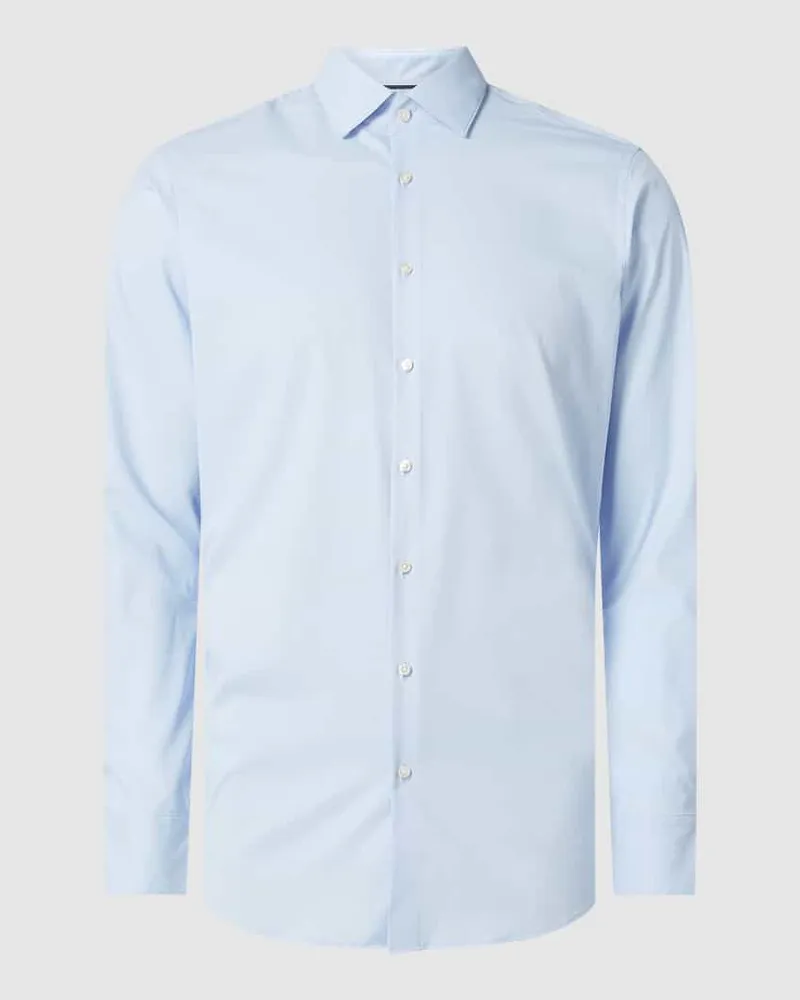 JAKE*S Regular Fit Business-Hemd mit Knopfleiste Bleu