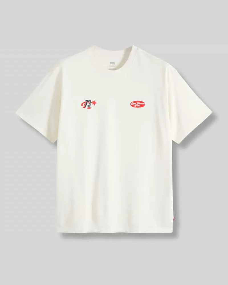 Levi's Relaxed Fit T-Shirt aus reiner Baumwolle Offwhite