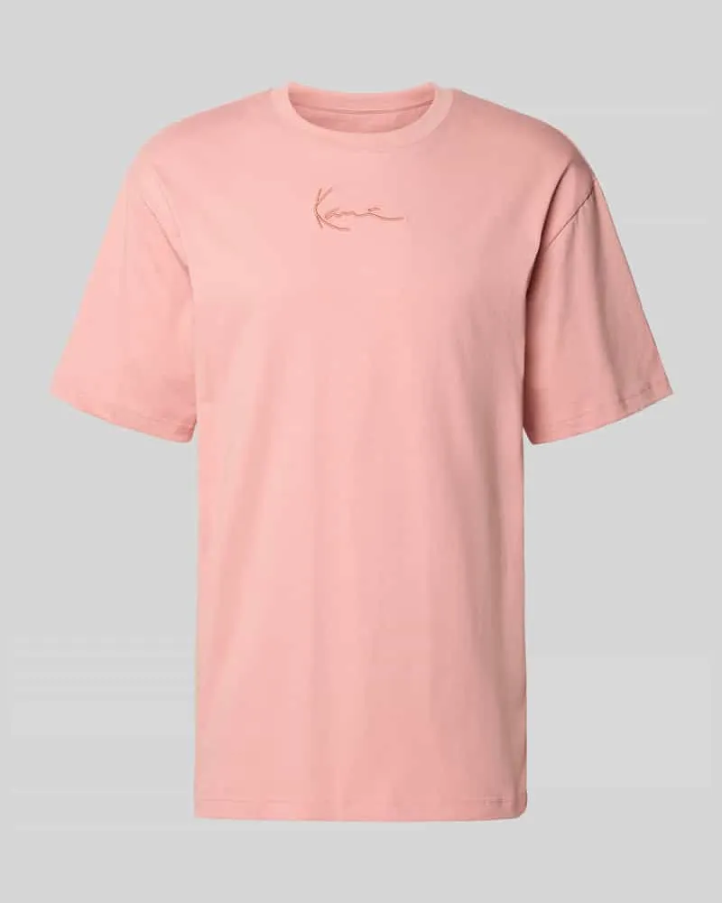 Karl Kani Regular Fit T-Shirt mit Logo-Stitching Pink