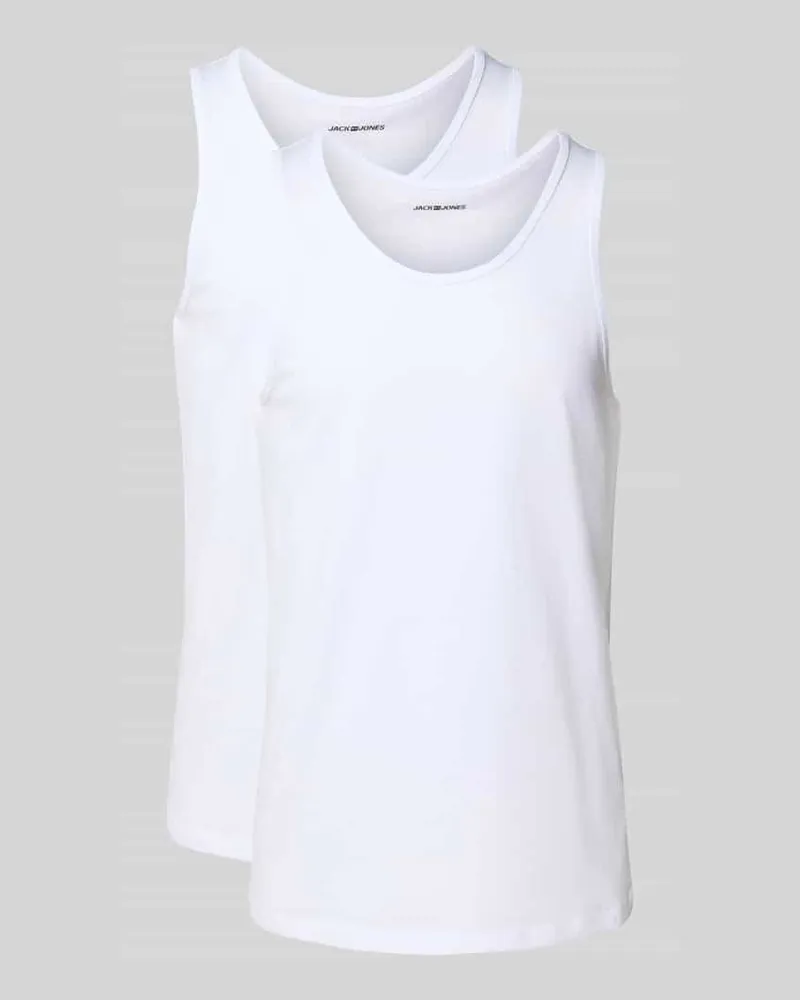 Jack & Jones Tanktop mit geripptem Rundhalsausschnitt im 2er-Pack 