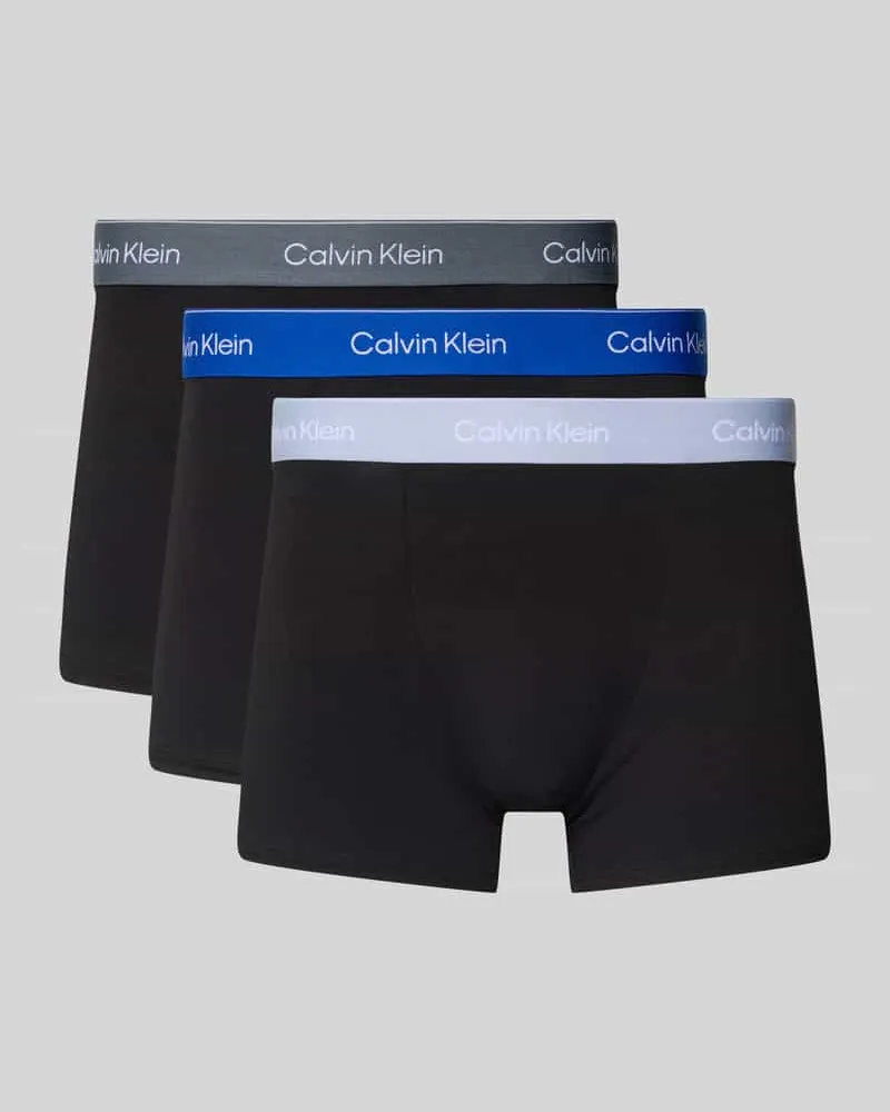 Calvin Klein Relaxed Fit Trunks mit Logo-Detail im 3er-Pack Black