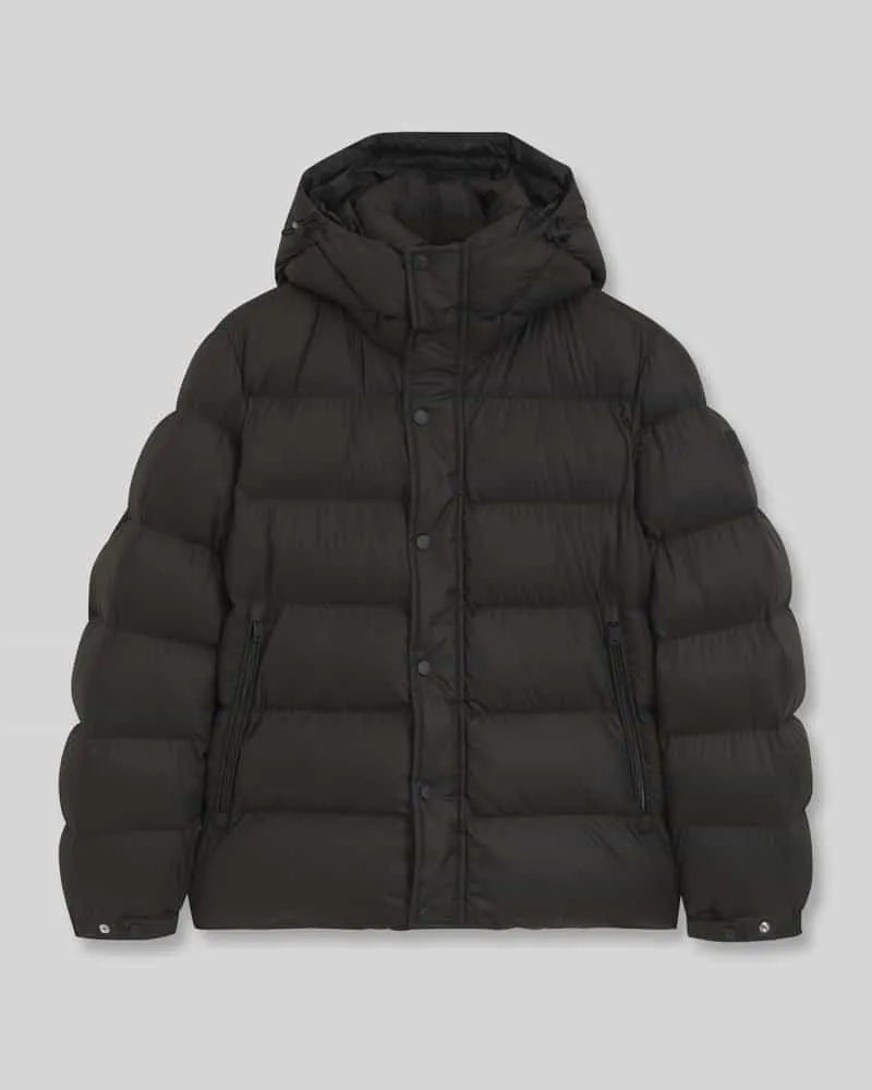 HUGO BOSS Regular Fit Steppjacke mit Kapuze Modell 'Omaris Black