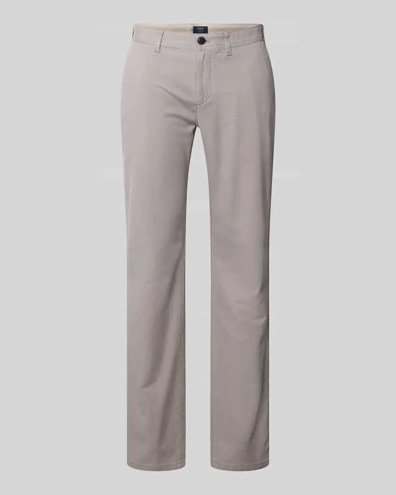 McNeal Kleingemusterte Hose mit Gesäßtaschen Mittelbraun