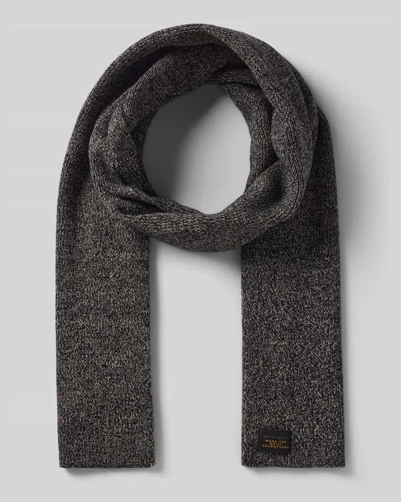 Camel Active Schal mit Label-Patch Anthrazit